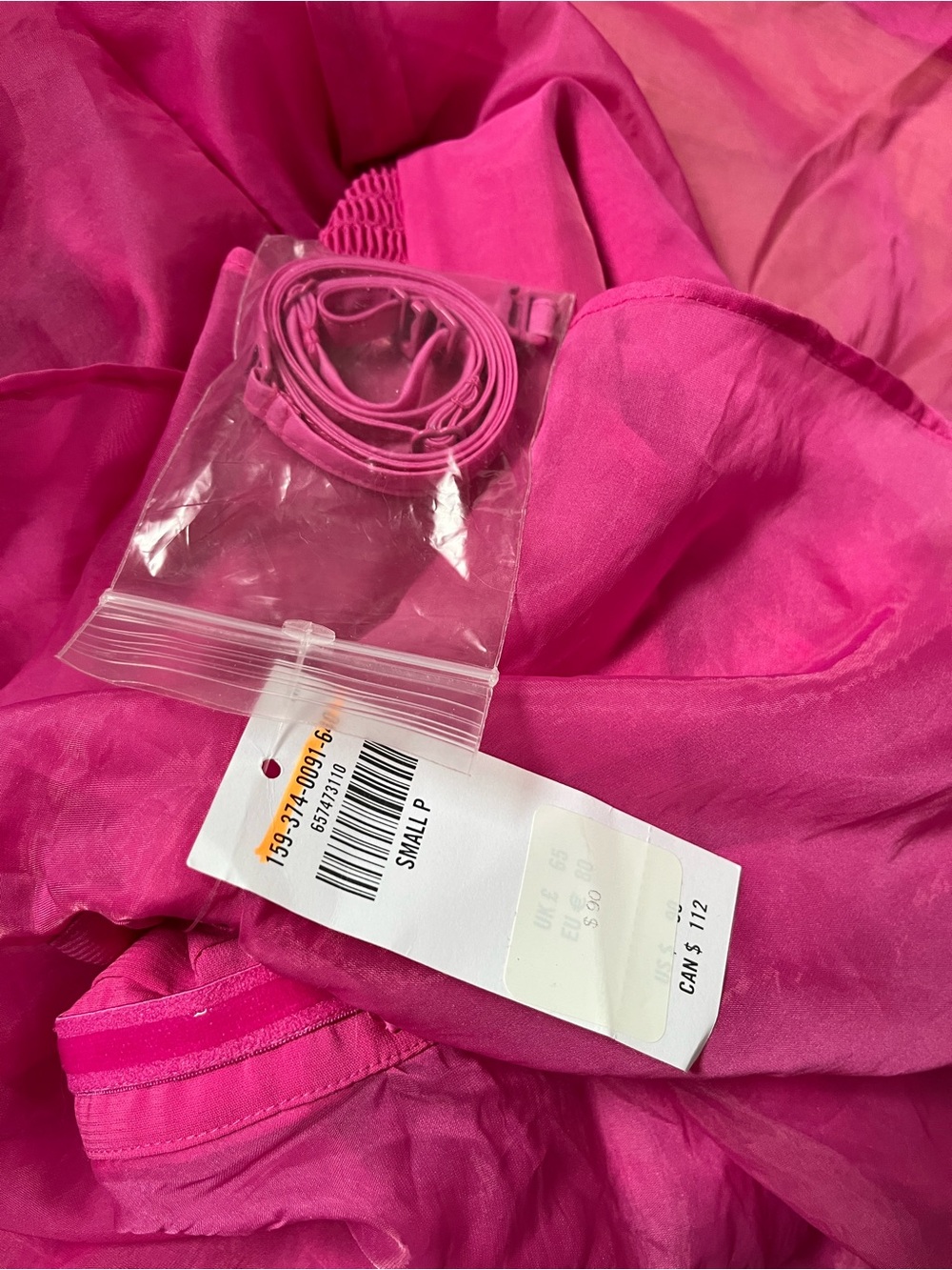 Abercrombie & Fitch Strapless Pink Tiered Mini Dress - Picture 4 of 4